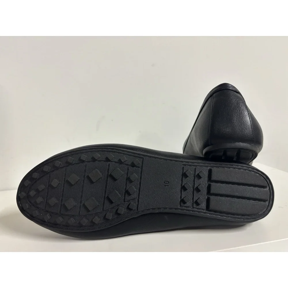 Aerosoles Women's Black Faux Leather Slip-On Comfort Loafer Flats US 10